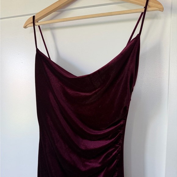 Laundry Shelli Segal Ruched Velvet Gown Slip Dress - Picture 6 of 8